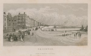 Allgemeine Ansicht entlang der Küste von Brighton von English School
