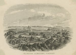 Gesamtansicht des Islington Cemetery von English School