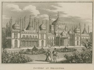 Allgemeine Ansicht des Royal Pavilion in Brighton von English School