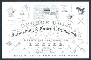 George Cole, Einrichtungs- und Allgemeineisenwarenhändler, Visitenkarte von English School