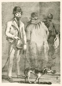 George Dyball, ein blinder Bettler von beträchtlicher Berühmtheit, und sein Hund Nelson