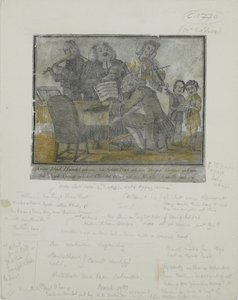 Georg Friedrich Händel, Johann Sebastian Bach, Giuseppe Tartini, Johann Joachim Quantz, Christoph Gluck, Niccolò Jommelli, ca. 1750 (handkolorierte Gravur) von English School