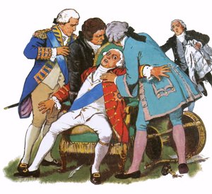 George III leidet unter einem Anfall von Wahnsinn von English School