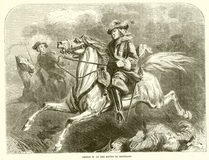 Georg II. in der Schlacht bei Dettingen von English School