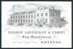 George Langridge & Company, Korsettmacher, Visitenkarte
