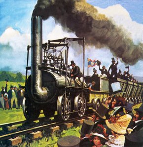 George Stephensons erfolgreiche Lokomotive von English School