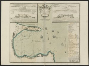 Gibraltar Bay (West- und Ostansicht von G. Hill) von C. Price (ca. 1730) von English School