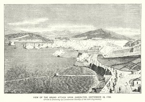 Gibraltar: Ansicht des großen Angriffs auf Gibraltar