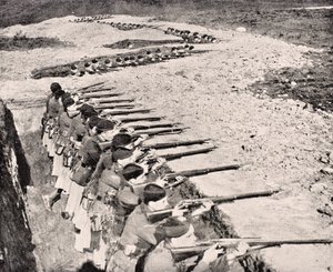Glasgow Highlanders in den Schützengräben, 1915, aus 