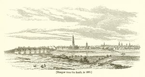 Glasgow von Süden, 1660