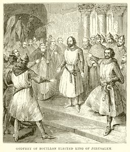 Gottfried von Bouillon wird König von Jerusalem von English School