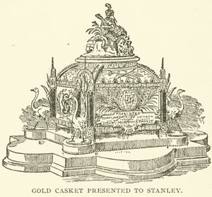 Goldene Schatulle, präsentiert an Stanley (Stich)