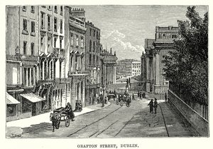 Grafton Street, Dublin (Gravur) von English School
