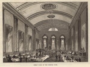 Große Halle des Temple Club, London von English School