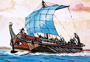 Griechischer Frachtschiff von English School