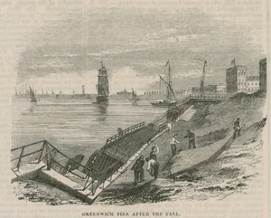 Greenwich Pier nach dem Einsturz