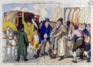 "Greys and Duns, or A Prime Bang Up for the Bit", veröffentlicht von Thomas Tegg von English School