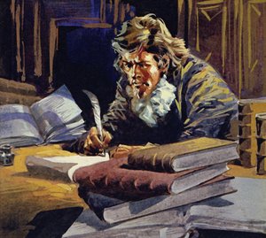 Grotius war Rechtsberater der Niederländischen Ostindien-Kompanie und schrieb Das Recht des Krieges und des Friedens von English School