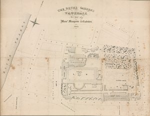 Grundriss der Vauxhall Gardens, London