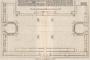 Grundriss des International Exhibition Building von 1862 von English School