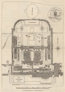 Grundriss der Internationalen Fischereiausstellung, South Kensington von English School