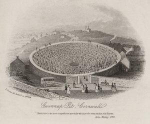Gwennap Pit, Cornwall, wo John Wesley zwischen 1762 und 1789 mehrfach predigte von English School