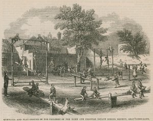 Turnhallen und Spielplatz der Kinder der Home and Colonial Infant School Society