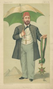 H H Mehemed Tewfik-Pascha, Khedive von Ägypten, Der Khedive, 20. Januar 1883, Vanity Fair Karikatur von English School