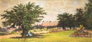 Hampton Court Gardens, ca. 1910 (Aquarell auf Papier)