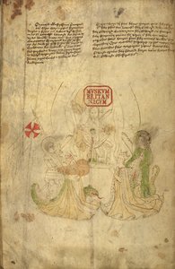 Harley 318, f.8v Heinrich VI., König von England, und seine Frau, Margarete von Anjou, Illustration aus 