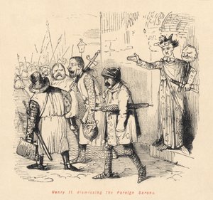 Heinrich II. (1133-89) entlässt die ausländischen Barone von English School