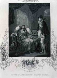 Heinrich IV. tadelt Prinz Heinrich, aus Heinrich IV. von William Shakespeare (1564-1616) (Stich)