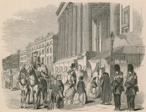 Ihre Majestät besucht die Ausstellung der Royal Academy von English School