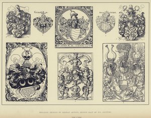 Heraldik-Designs von deutschen Künstlern, zweite Hälfte des 16. Jahrhunderts von English School