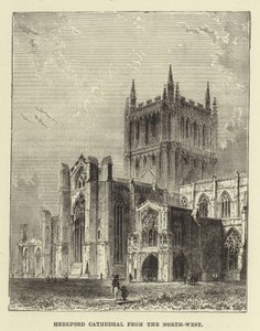 Hereford Kathedrale von Nordwesten von English School