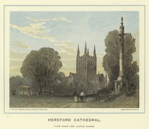 Hereford Kathedrale, Ansicht vom Castle Green