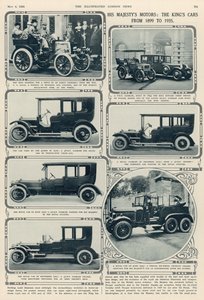 Die Autos Seiner Majestät: Die Autos von König George V. von 1899-1935, aus The Illustrated London News, 4. Mai 1935