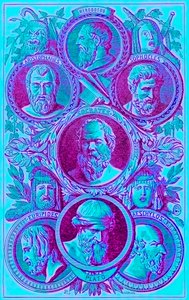 Historiker, Philosophen und Dramatiker des antiken Griechenlands, Illustration aus Die illustrierte Geschichte der Welt, veröffentlicht um 1880