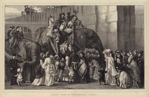 Ferienleute im Zoologischen Garten (Stich) von English School