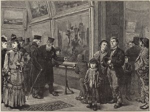 Ferienleute in der National Gallery von English School