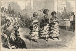 Feiertagsspiele in Richmond, Virginia; der Cake Walk von English School