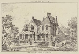 Haus Park Street Bridgend, für W. J. Lewis Esquire (Gravur) von English School