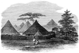 Haus in Magdala, aus Die britische Expedition nach Abessinien, 1868 von English School