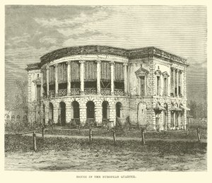 Haus im europäischen Viertel, Kalkutta, Indien von English School