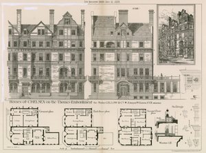 Häuser in Chelsea am Themseufer für Messrs Gillow & Co