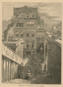 Häuser in der Waterloo Road, 1876 von English School