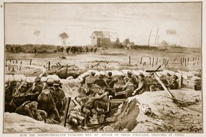 Wie die Northumberland Fusiliers einen Angriff auf ihre vordersten Schützengräben bei Ypern abwehrten, 1914-19