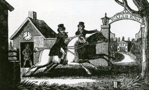 Jagdmesser oder Rasieren leicht gemacht zu Pferd, wenn nötig von English School