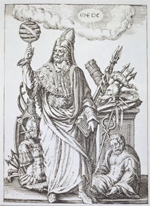 Ideale Figur des Hermes Trismegistus, Kopie einer Illustration aus De Divinatione et Magicis Praestigiis von Jean-Jacques Boissard, 1605, veröffentlicht Ende des 19. Jahrhunderts von English School