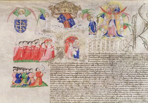 Illumination aus der Charta des King